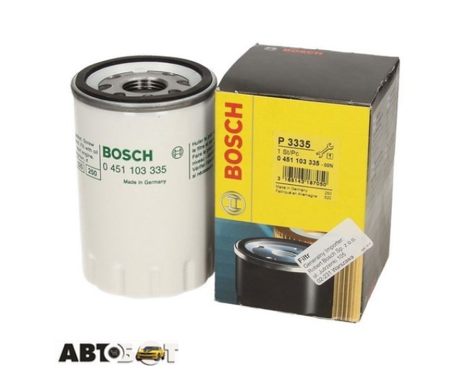 Фільтр оливи Bosch 0 451 103 335, ціна: 703 грн.