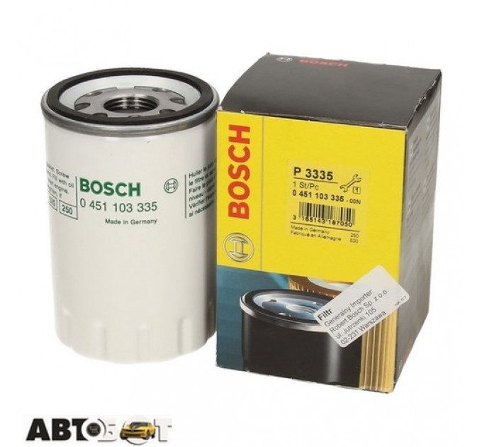 Фільтр оливи Bosch 0 451 103 335, ціна: 453 грн.