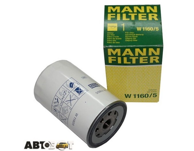 Фільтр оливи MANN W 1160/5, ціна: 1 262 грн.