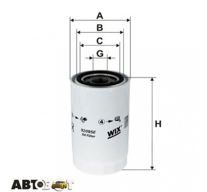 Фільтр оливи WIX 92095E, ціна: 679 грн.
