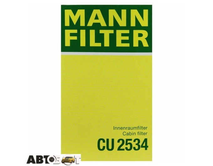 Салонний фільтр MANN CU 2534, ціна: 785 грн.