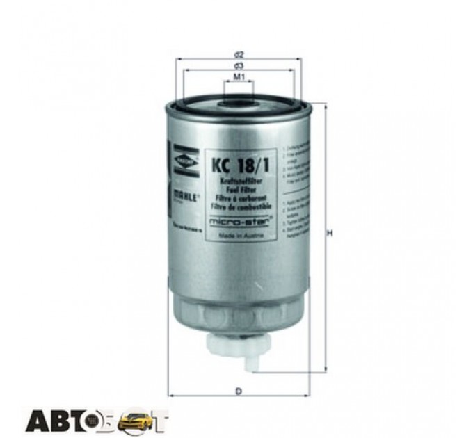 Топливный фильтр KNECHT KC 18/1, цена: 518 грн.