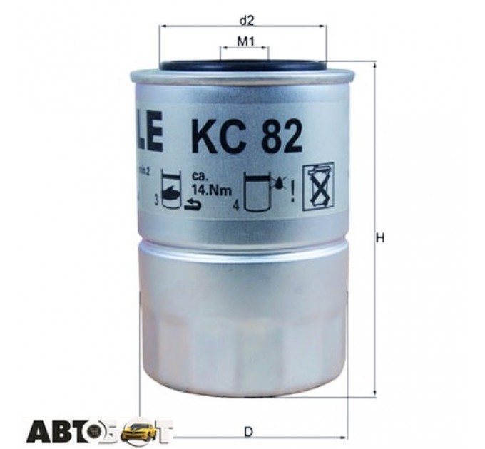 Топливный фильтр KNECHT KC 82D, цена: 616 грн.