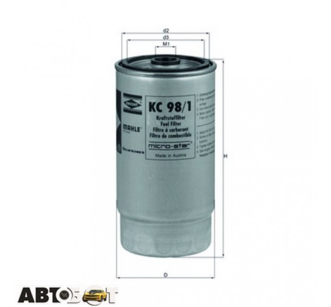 Паливний фільтр KNECHT KC 98/1, ціна: 1 496 грн.