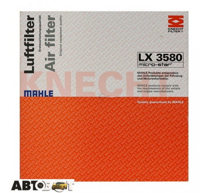 Воздушный фильтр KNECHT LX3580