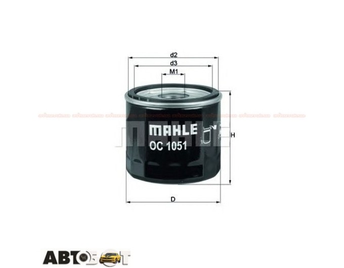 Фільтр оливи MAHLE OC 1051, ціна: 301 грн.