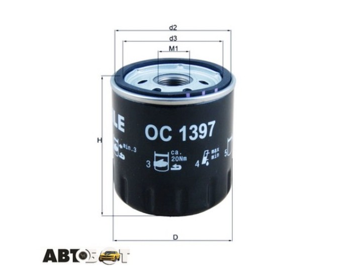 Фільтр оливи KNECHT OC 1397, ціна: 648 грн.