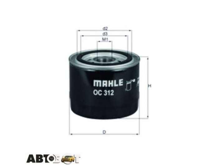Фільтр оливи KNECHT OC 312, ціна: 421 грн.