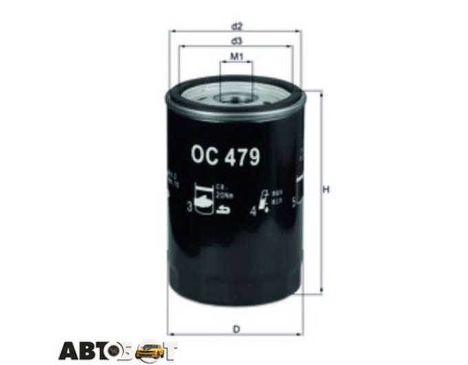 Фільтр оливи KNECHT OC 479, ціна: 439 грн.