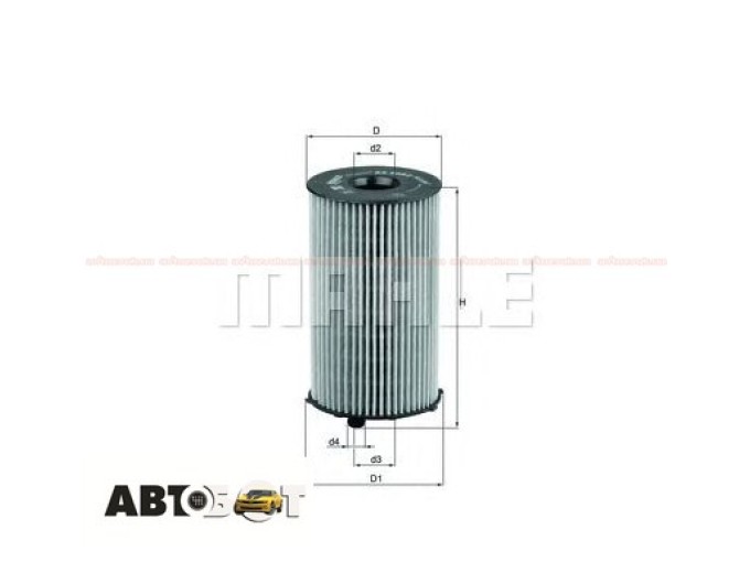 Фільтр оливи MAHLE OX 205/2D, ціна: 684 грн.