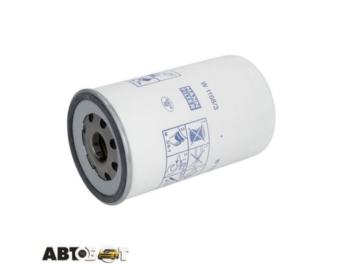 Фільтр оливи MANN W 1168/3, ціна: 1 089 грн.