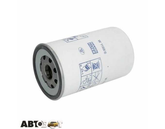 Фільтр оливи MANN W 1168/6, ціна: 3 000 грн.
