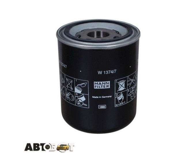 Фільтр оливи MANN W 1374/7, ціна: 2 994 грн.