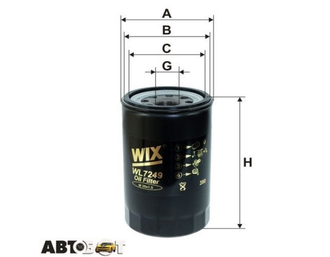 Фільтр оливи WIX WL7249, ціна: 545 грн.