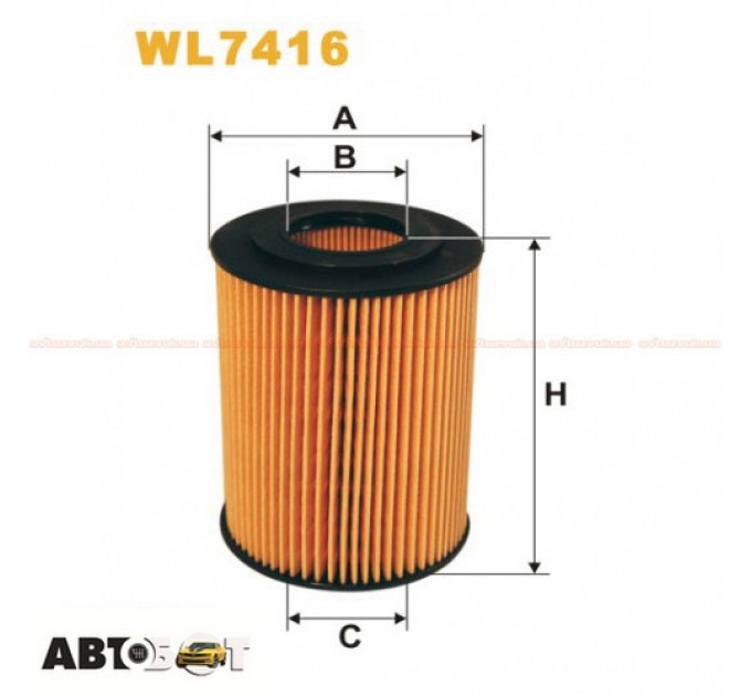 Фільтр оливи WIX WL7416, ціна: 278 грн.