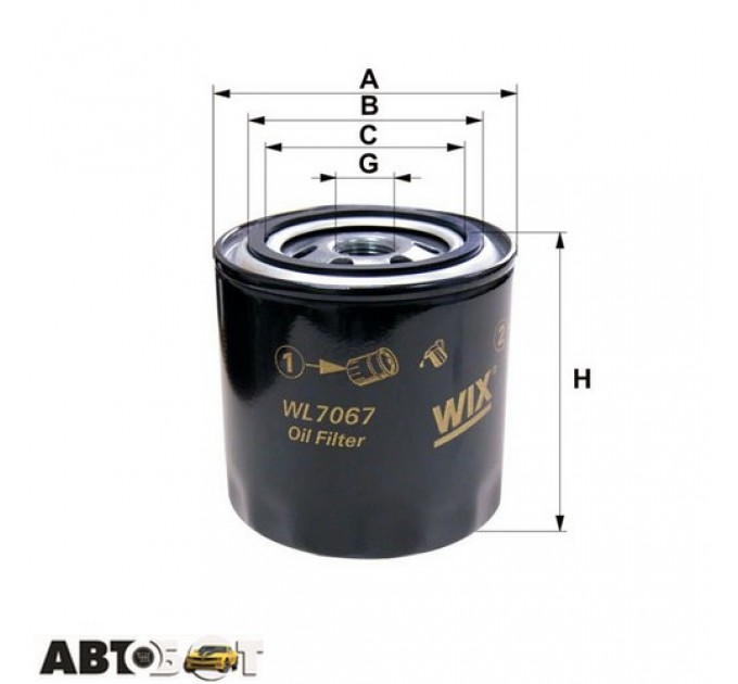 Фільтр оливи Bosch WL7452, ціна: 413 грн.