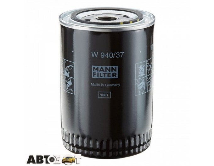 Фільтр оливи MANN W 940/37, ціна: 586 грн.