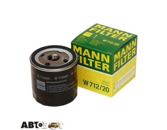 Фільтр оливи MANN W 712/20, ціна: 744 грн.