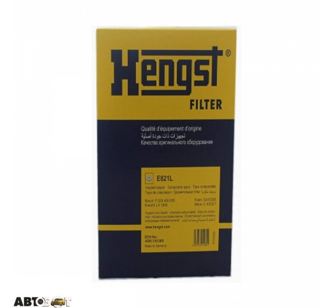 Повітряний фільтр Hengst E821L, ціна: 663 грн.
