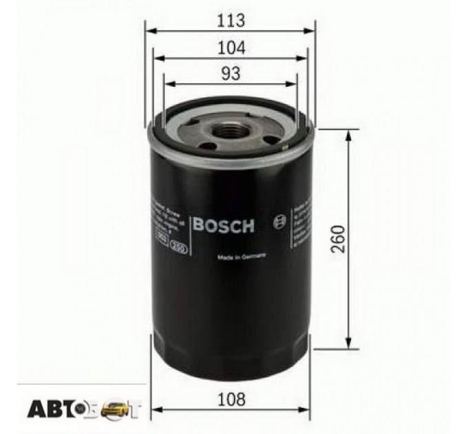 Фільтр оливи Bosch 0 451 103 343, ціна: 665 грн.