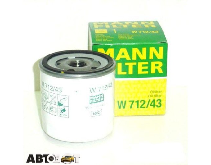 Фільтр оливи MANN W 712/43, ціна: 455 грн.