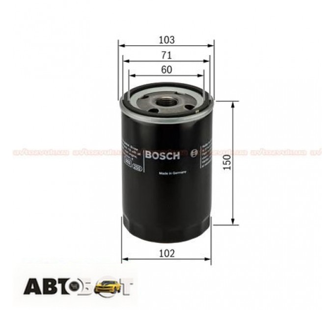 Фільтр оливи Bosch 0 986 452 063, ціна: 540 грн.