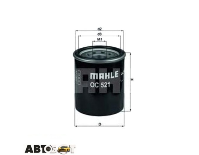 Масляный фильтр MAHLE OC 521, цена: 266 грн.