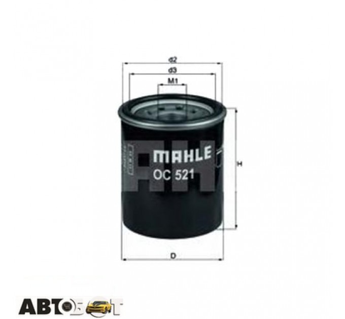 Масляный фильтр MAHLE OC 521, цена: 198 грн.