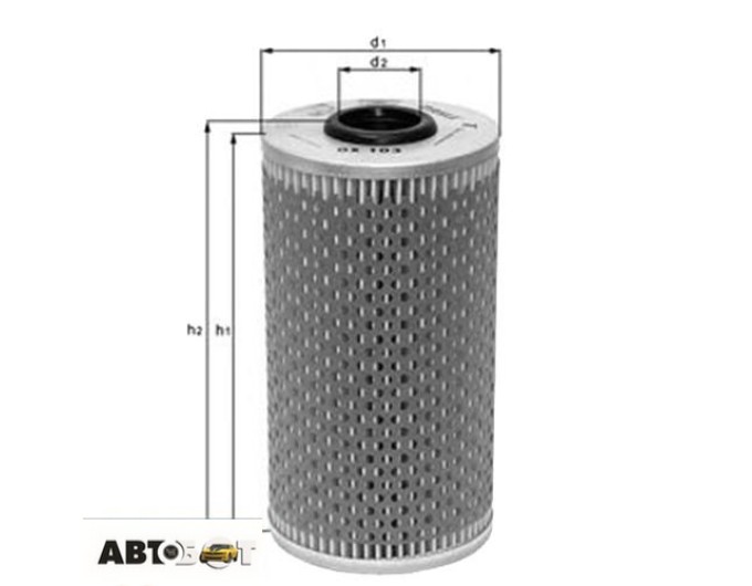 Масляный фильтр MAHLE OX 103D, цена: 949 грн.