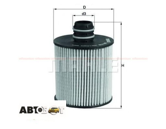 Фільтр оливи MAHLE OX 787D, ціна: 427 грн.
