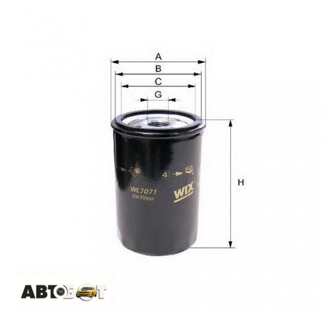 Фільтр оливи WIX FILTERS WL7212, ціна: 244 грн.