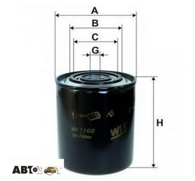 Фільтр оливи WIX WL7160, ціна: 758 грн.
