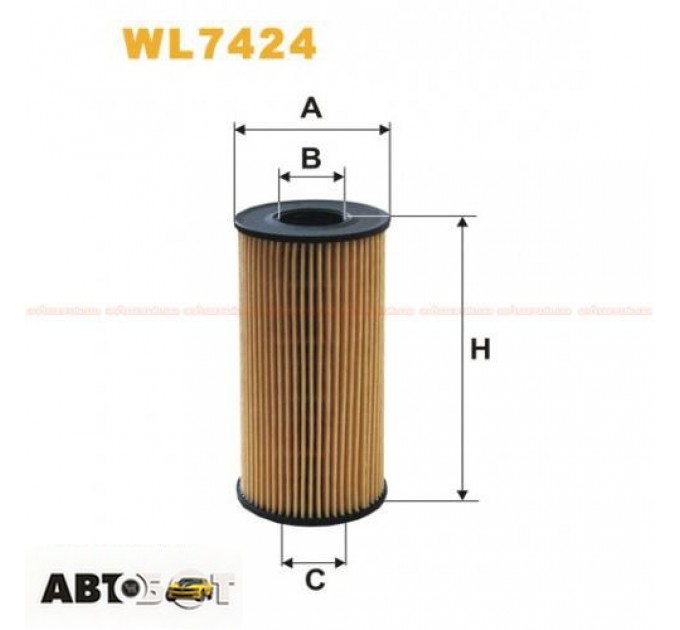 Фільтр оливи WIX WL7424, ціна: 256 грн.