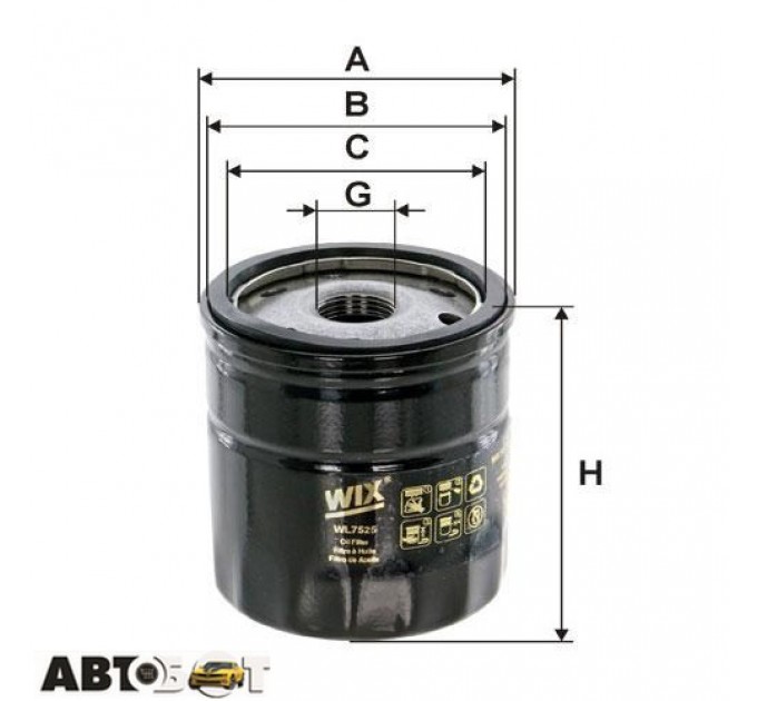Фільтр оливи WIX WL7525, ціна: 423 грн.