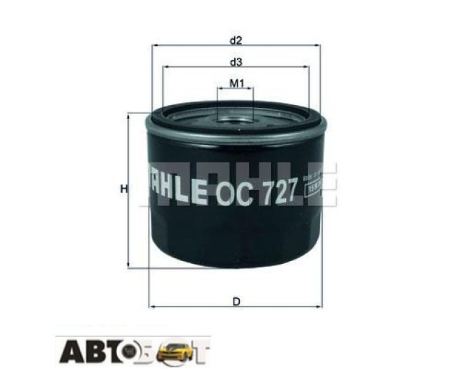 Фільтр оливи MAHLE OC 727, ціна: 359 грн.