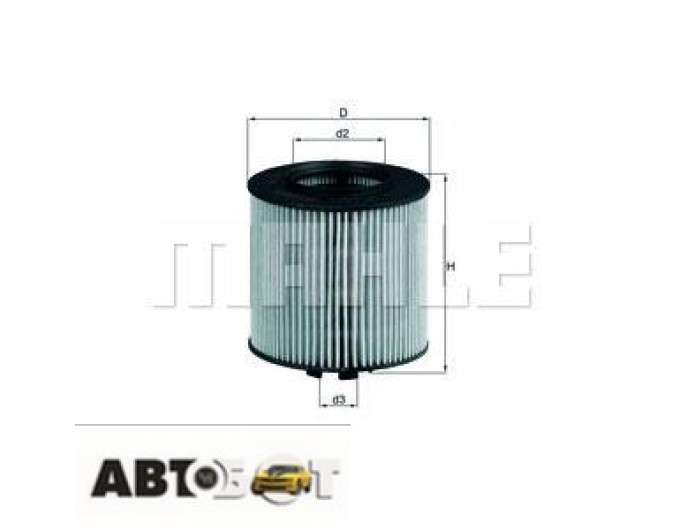 Масляный фильтр MAHLE OX 341D, ціна: 634 грн.