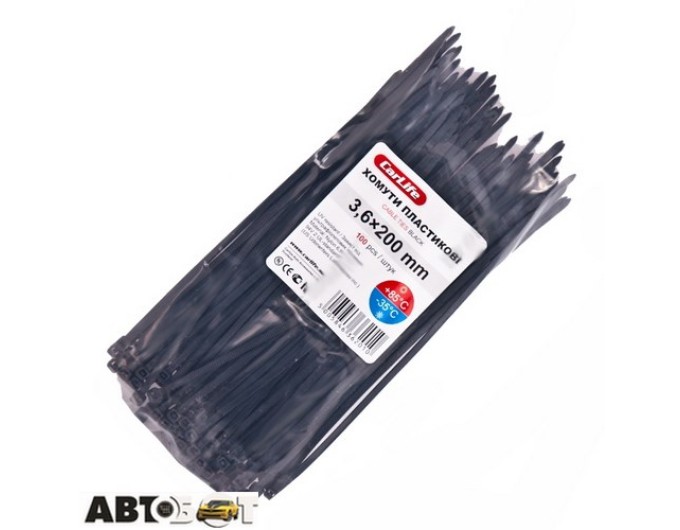 Стяжка CarLife BL3.6x200 (100шт.), цена: 163 грн.