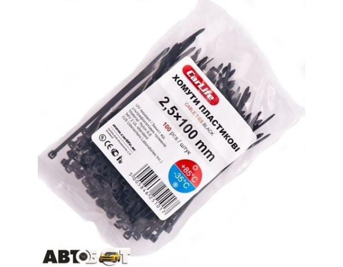 Стяжка CarLife BL2.5x100 (100шт), ціна: 48 грн.