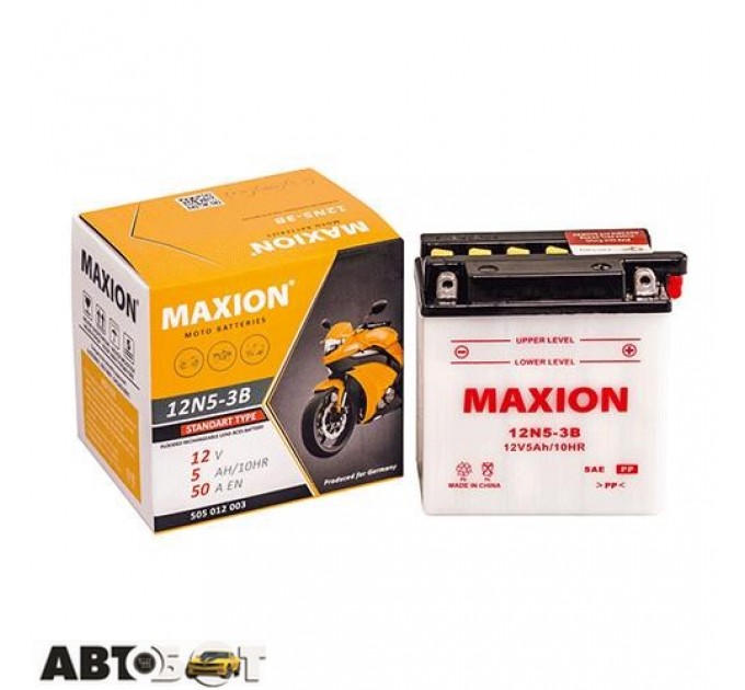 Мото аккумулятор MAXION 6СТ-5 АзЕ 12N 5-3B, цена: 584 грн.