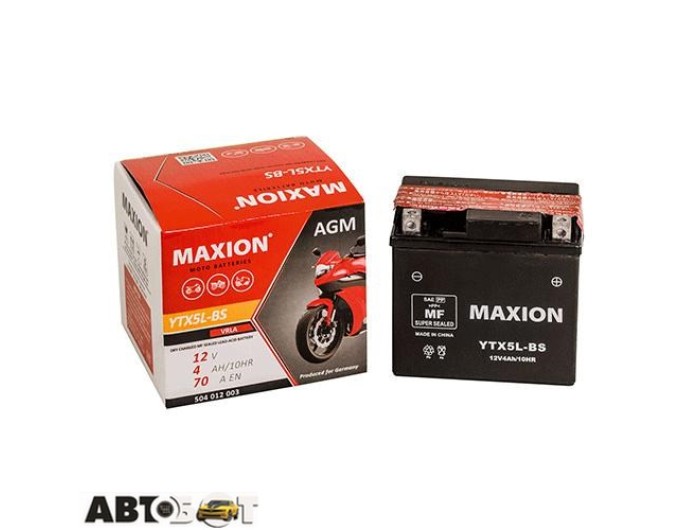 Мото акумулятор MAXION 6СТ-4 АзЕ YTX 5L-BS AGM, ціна: 806 грн.