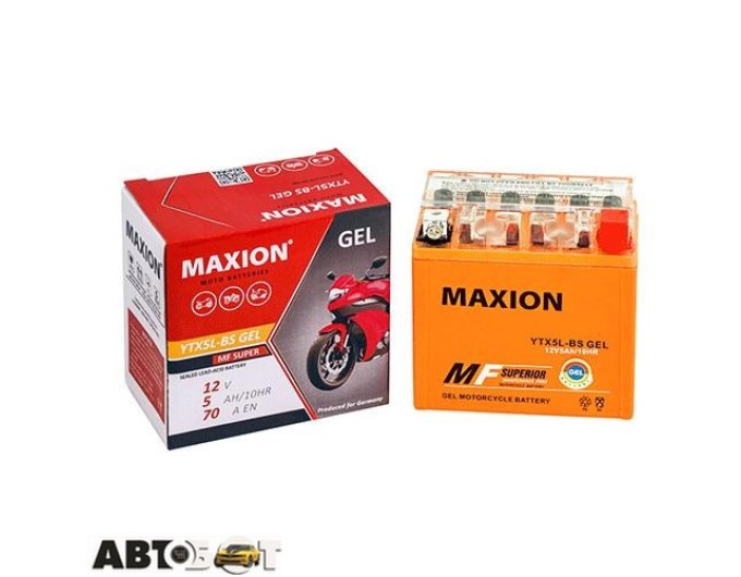 Мото акумулятор MAXION 6СТ-5 АзЕ YTX 5L-BS (GEL), ціна: 1 025 грн.