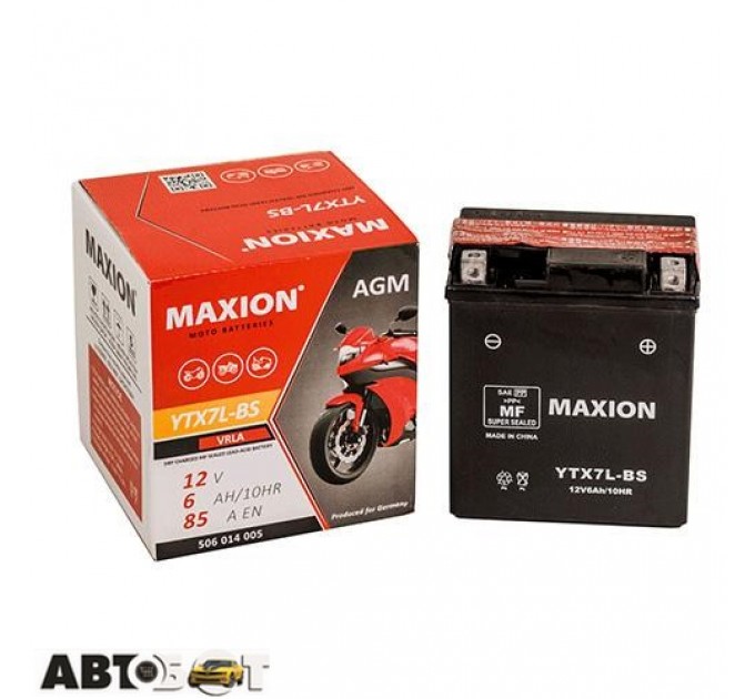 Мото аккумулятор MAXION 6СТ-6 АзЕ YTX 7L-BS AGM, цена: 683 грн.