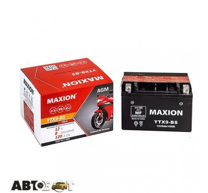  Мото аккумулятор MAXION 6СТ-8 Аз YTX 9-BS AGM