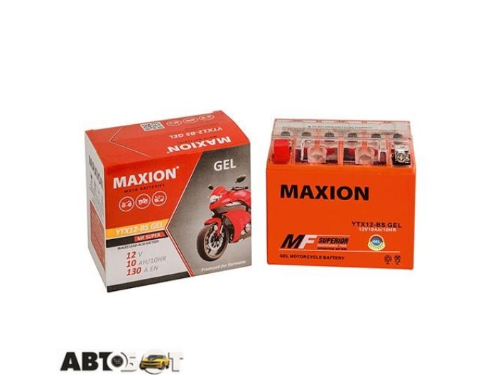 Мото акумулятор MAXION 6СТ-10 Аз YTX 12-BS (GEL), ціна: 1 905 грн.