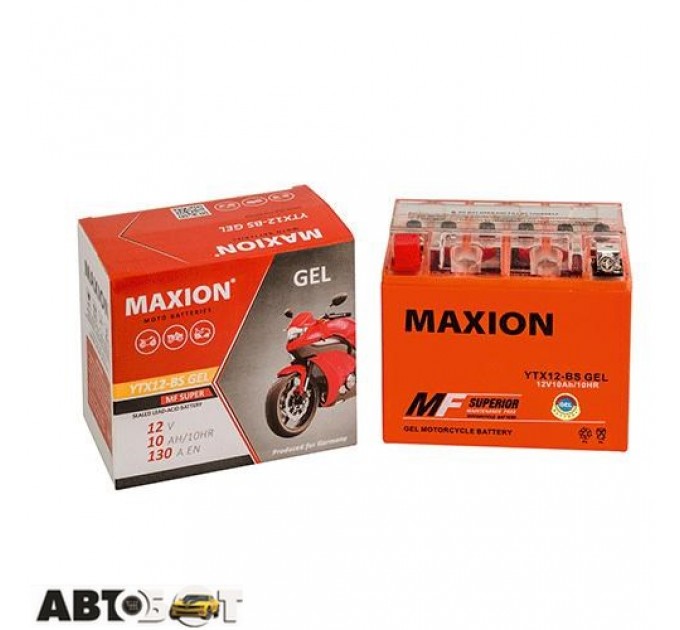 Мото акумулятор MAXION 6СТ-10 Аз YTX 12-BS (GEL), ціна: 1 037 грн.