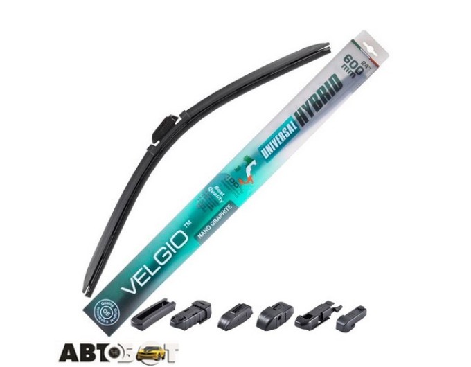 Дворник гибридный Velgio UNIVERSAL HYBRID 24"/600 мм 84600, цена: 574 грн.