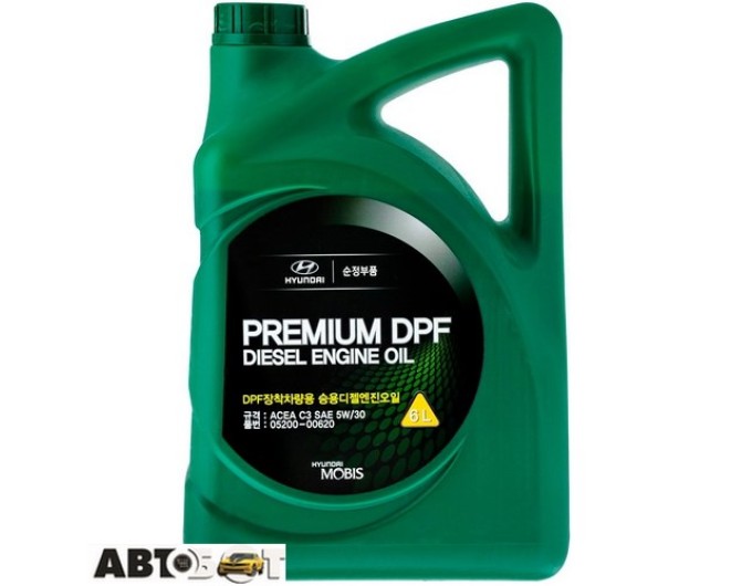 Моторное масло Mobis Diesel Premium DPF 5W-30 05200-00620 6л, цена: 3 230 грн.