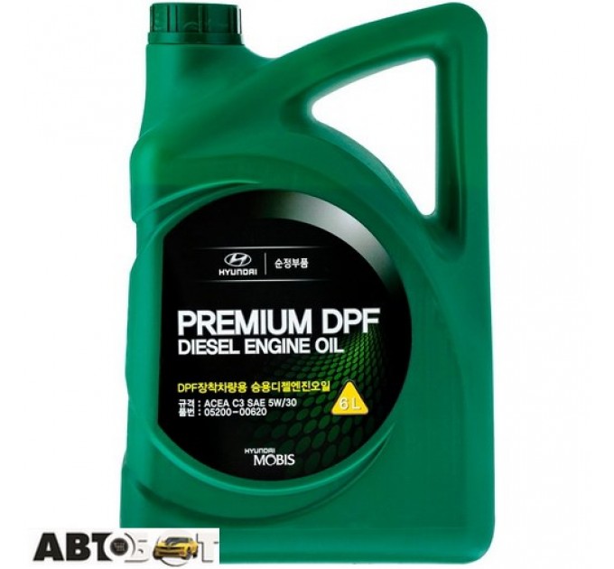  Моторное масло Mobis Diesel Premium DPF 5W-30 05200-00620 6л