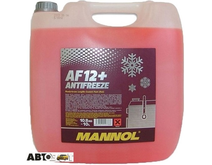 Антифриз MANNOL Antifreeze AF12+ красный -40C 10л, цена: 803 грн.