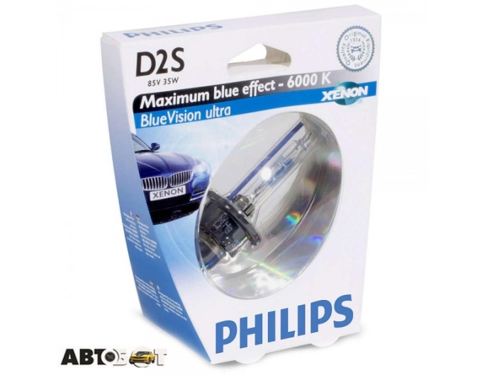 Ксенонова лампа Philips BlueVision ultra D2S 12V 85122BVUS1 (1 шт.), ціна: 3 551 грн.